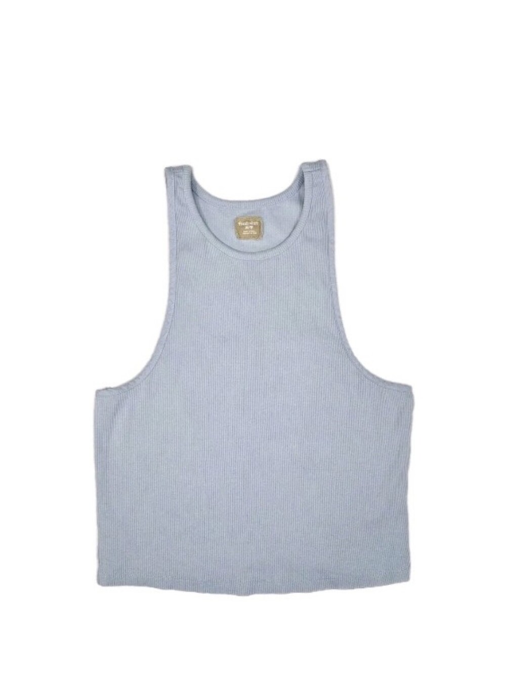 Free-est Ribbed Crop Tank Top Womens Size XS Blue Free People Y2K Boho